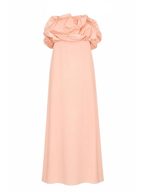 Abito bustier MSEOPEROSO in satin e taffetà Beige Rosa MAX MARA STUDIO | 2616221054600005